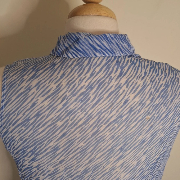 Equipment femme silk sleeveless button front sleeveless tunic top SZ XS - Picture 5 of 7